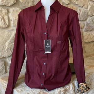 Express Essential Button Down Cheetah Detail